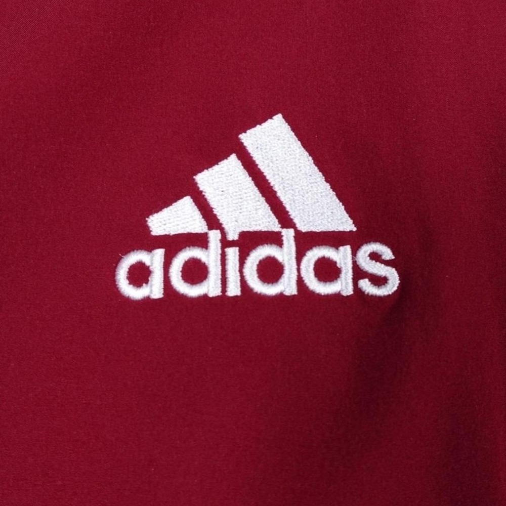 New Adidas 1/4 Zip Pullover Jacket Burgundy XXL Athletic Training Windbreaker - Picture 5 of 8